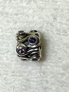 Authentic Pandora Retired Sterling Silver Ocean Wave Charm